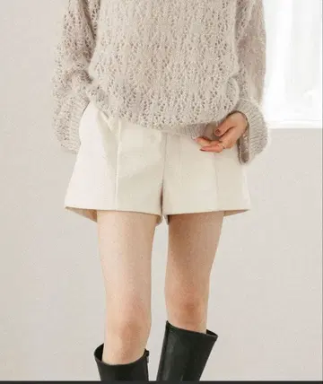 Herther 하이웨스트 울 라이크 타이트 숏팬츠 S 600531