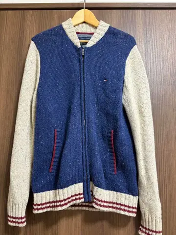 TOMMY HILFIGER 숄카라 니트 가디건 L 네이비
