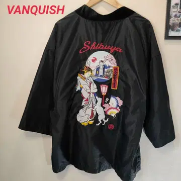 VANQUISH 시부야 SHIBUYA 자수 반텐 블랙