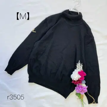 세이코몬도 울 니트 모 100% 터틀넥 일본제 블랙 [ M ]