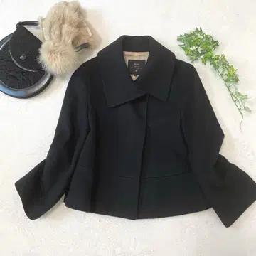 INED 이네드 울 숏코트 블랙 M 세레모니