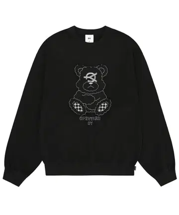 24시간 이내 발송 OY 패치 오드 리 맨투맨 블랙 M 곰