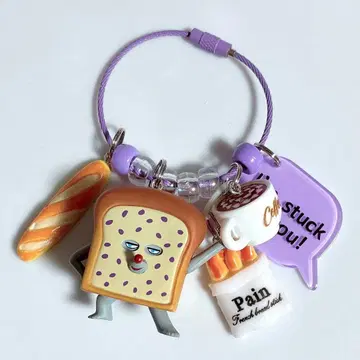 찰랑찰랑 키링 찰랑찰랑 가챠가챠 빵 도둑에게