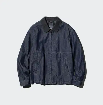 유니클로 집업 숏 블루종/데님 M 사이즈