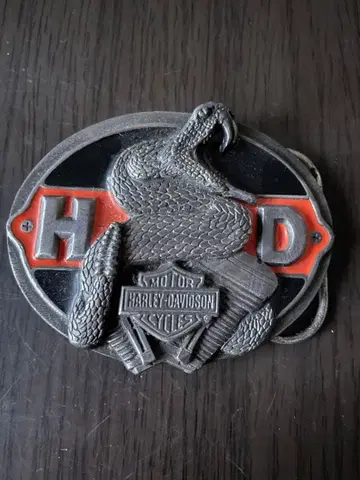 할리데이비슨 스네이크 모티브 벨트 버클 1988년 제조
