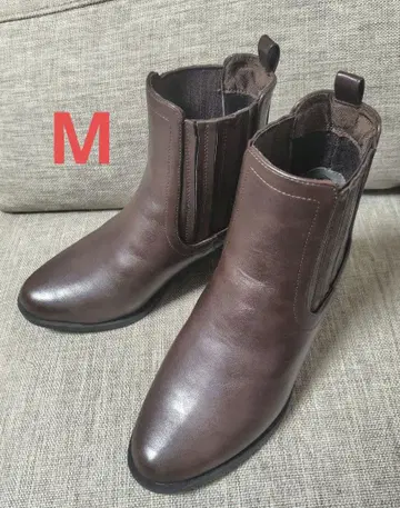 Hina 브라운 부츠 라포시아 M 새상품 히나 사이드고아 플리츠