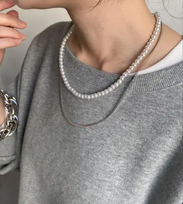 펄x체인 목걸이 DouDou