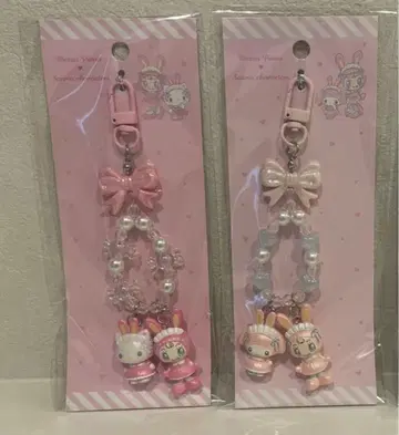 메조피아노 콜라보 헬로키티 마이멜로디 베리에짱 키링 2개