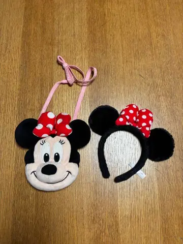 디즈니랜드 디즈니씨 머리띠 파우치 세트