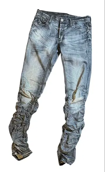 Y2K EDGE RUPERT 데님 사이즈 L 개더 히게가공