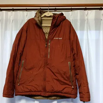 mont-bell 브라운 다운 자켓 후드 부착