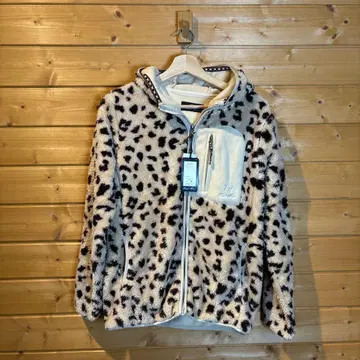 레오파드 무늬 플리스 자켓