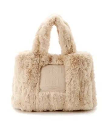 SNIDEL 퍼 숄더 토트백