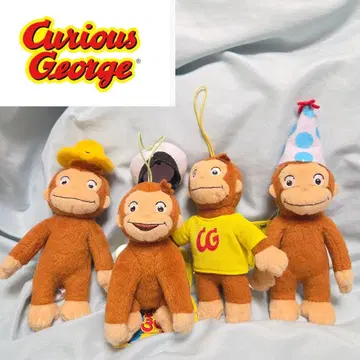 호기심 많은 조지 봉제 인형 4체 세트