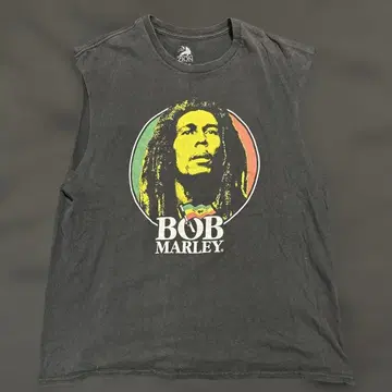 구제 ZION BOB MARLEY 밥 말리 컷오프 밴드 티셔츠