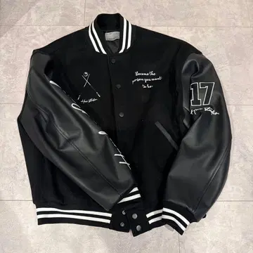 [ 새상품급 ] HARSH AND CRUEL 바시티 자켓 블랙 M 사이즈