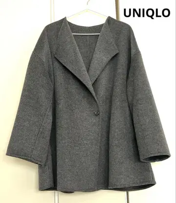 UNIQLO 더블 페이스 노카라 코트