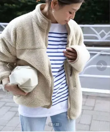 Deuxieme Classe 보아 자켓 베이지 보아 블루종