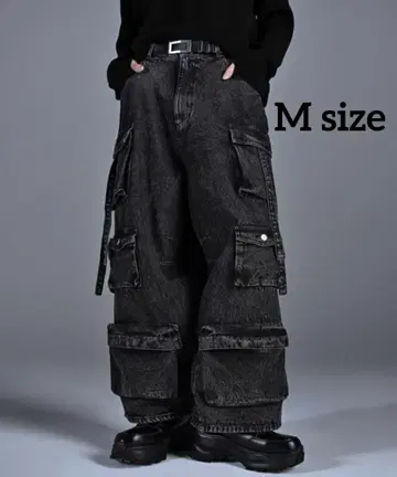 ADRER 파라슈트 카고 팬츠 블랙