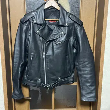 Rookie Leathers 블랙 더블 라이더스 LL