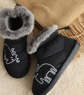 새상품 MOZ 나일론 퍼 부츠 블랙 L