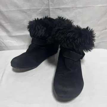 숏부츠 인힐 숏부츠 블랙 검정 보아 안감 스웨이드