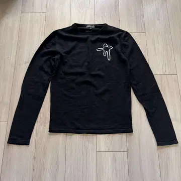 에네스베 옴 캐릭터 프린트 크루넥 니트 울