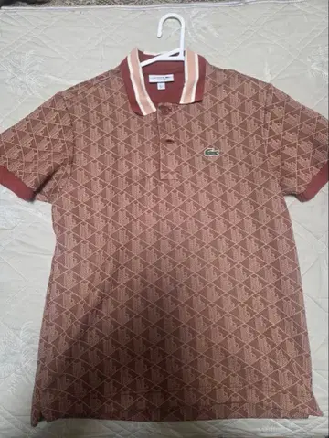 라코스테 모노그램 자카드 피케 셔츠 s