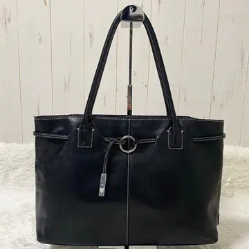 agnes b. VOYAGE 에네스베 토트백 A4 가죽 블랙