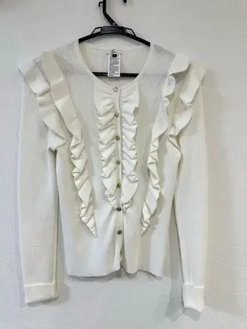 Sov. 화이트 프릴 가디건 36