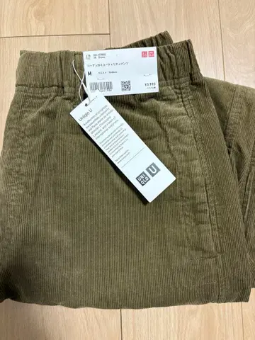 코듀로이 유틸리티 팬츠 UNIQLO U M 34 브라운