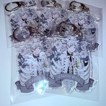 흑집사전 BLACK LABEL 아크릴 키링 그레이 5점 2