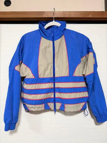 adidas 스트라이프 자켓 파랑/베이지