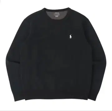 랄프 로렌 블랙 크루넥 맨투맨