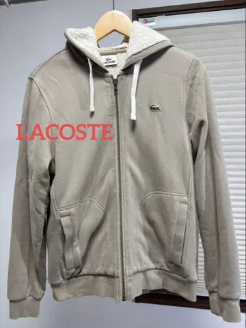 LACOSTE 베이지 집업 후드티