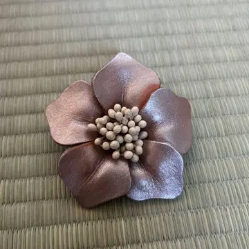 꽃 디자인 브로치 핑크 오렌지 새상품급