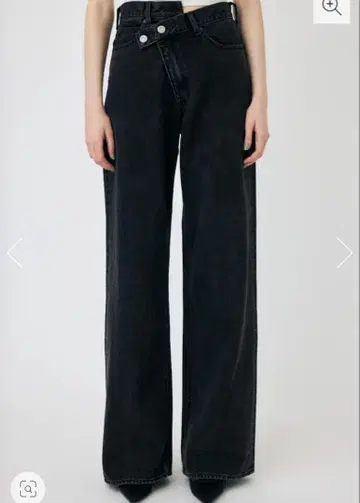 MOUSSY 크로스 웨이스트 와이드 스트레이트 BLK 2