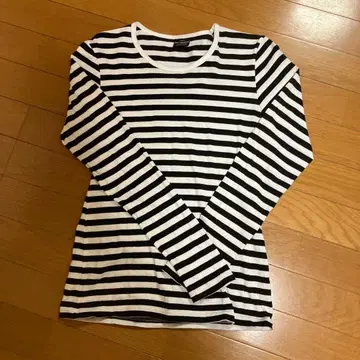 마리메꼬 보더 티셔츠 긴팔 블랙