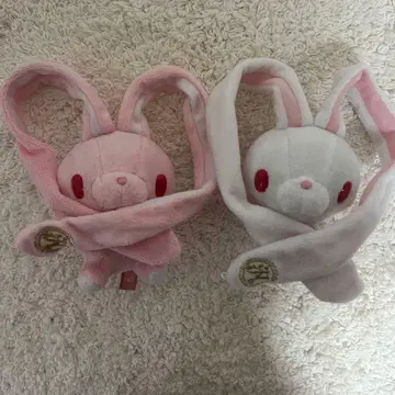 척스GP 범용 토끼 봉제 인형 범용 화이트/핑크 세트 CGP-268