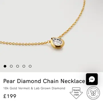 MONICA VINADER 다이아몬드 목걸이