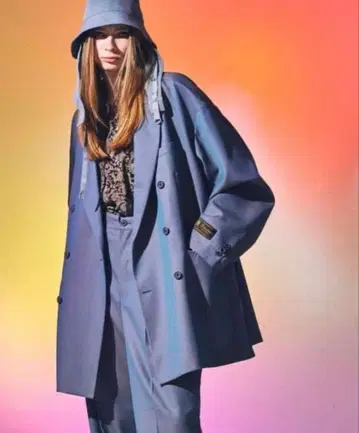 메종 스페셜 울 샴브레이 오버사이즈 셋업