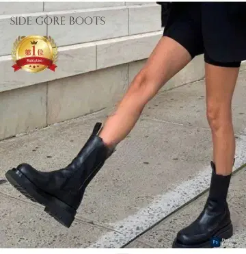 바바로그 라쿠텐 사이드 고어 부츠 블랙 사이즈 40 25cm