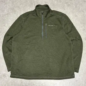 90s Eddie Bauer 하프 지퍼 빅 플리스 XL 아메카지