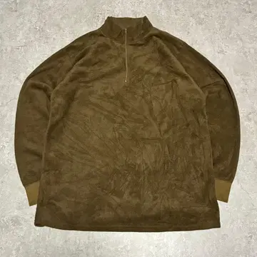 Cabela's 빅 하프 지퍼 리브 소매 플리스 XL 아메카지 구제 의류