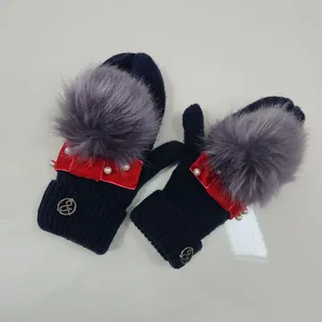 앤퍼시, 네이비 니트 미튼 퍼 방울