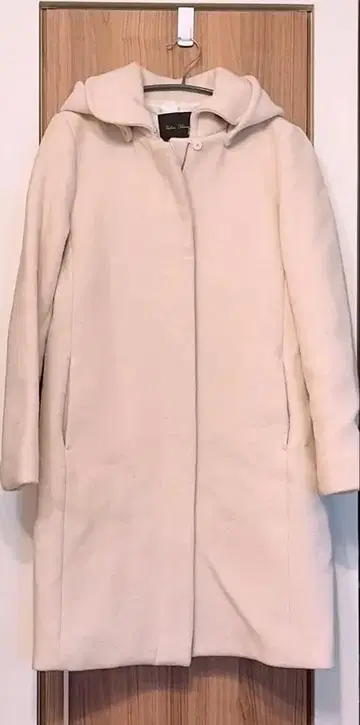 어반 리서치 후드 롱 코트 베이지