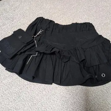 Dim Moire 프릴 미니 스커트