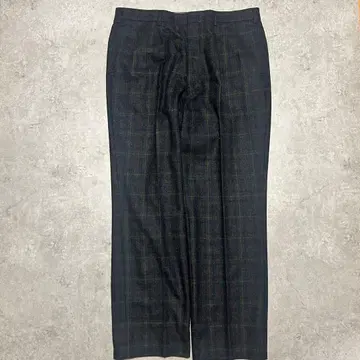 다크 블루 체크 무늬 슬랙스