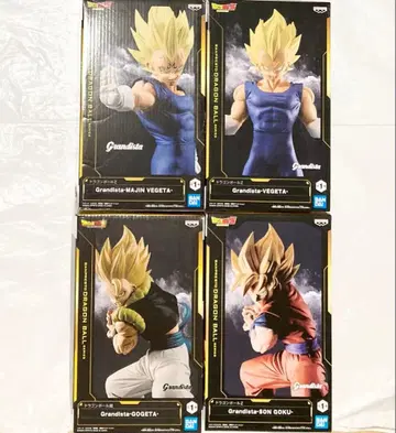 4개 드래곤볼 그란디스타 피규어 베지터 오지터 손오공