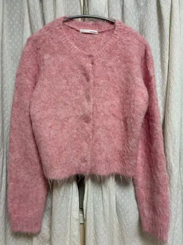 믹스 샤기 니트 가디건